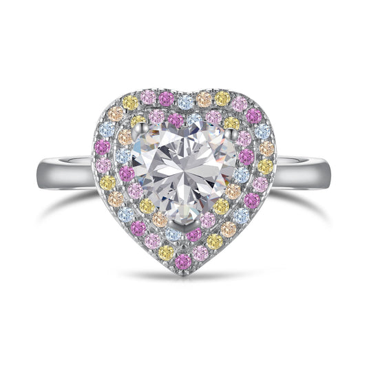 [XXX]Delicate Ebullient Heart Shape Wedding Ring