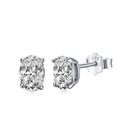 [XXX]Oval Classic Dignified Elegant Earrings