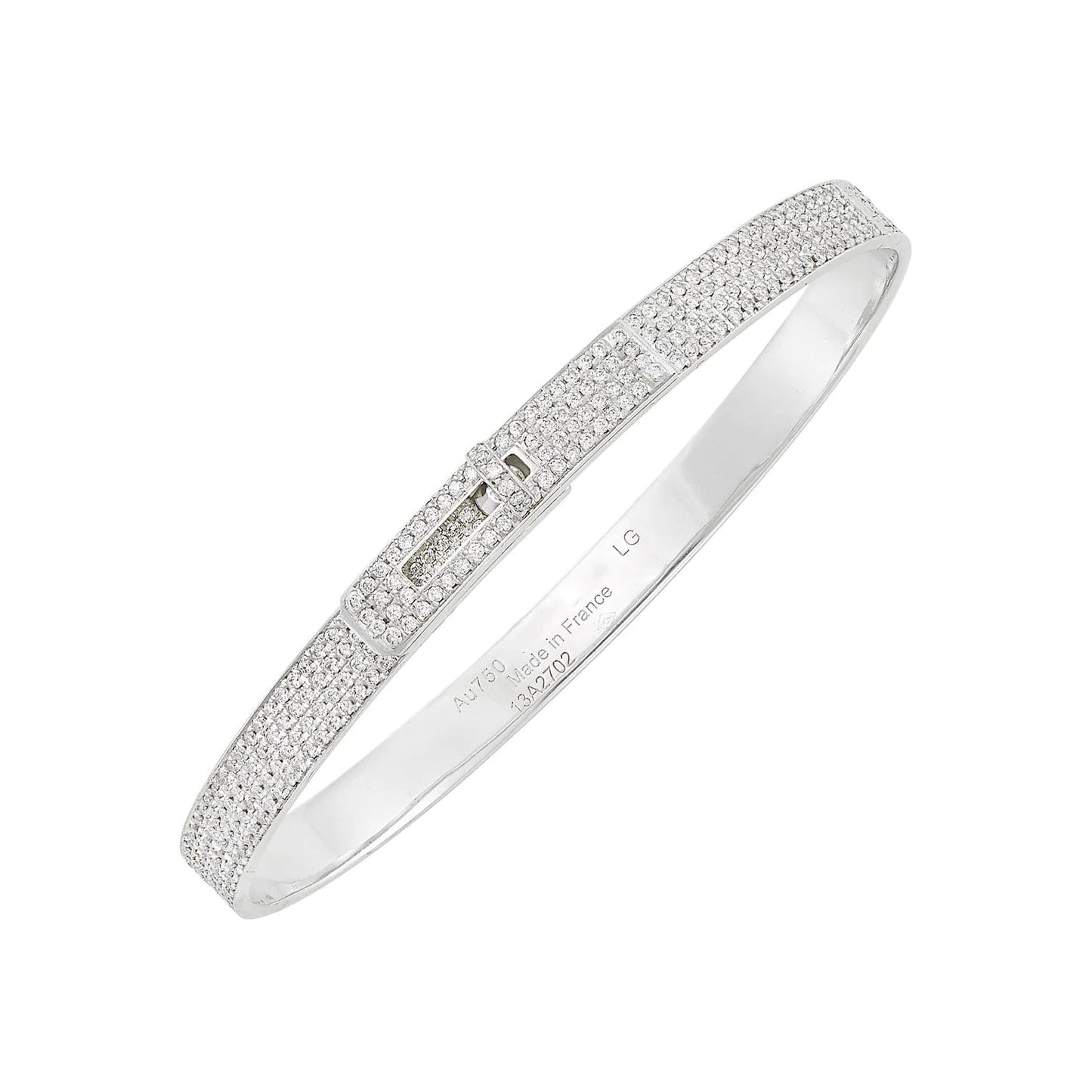 [Grace Jewelry]HM KELLY BRACELET IN SILVER AND FULL PAVE DIAMOND