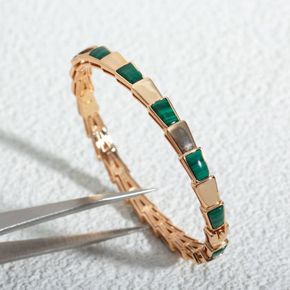 [Grace Jewelry]SERPENTI BRACELET PINK GOLD MALACHITE