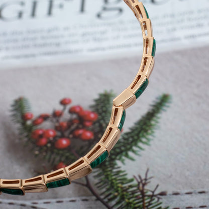 [Grace Jewelry]SERPENTI BRACELET PINK GOLD MALACHITE