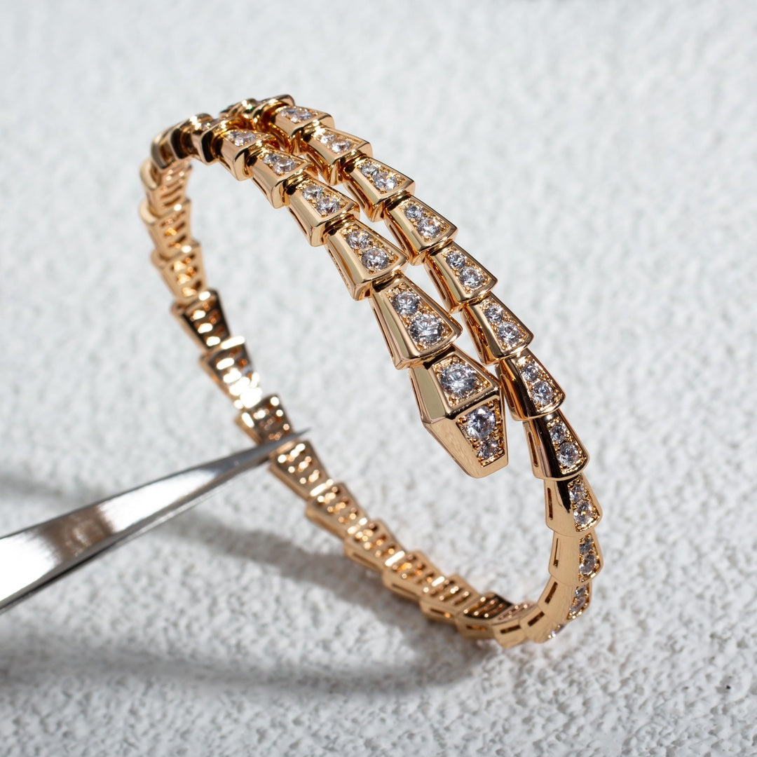 [Grace Jewelry]SERPENTI BRACELET 6.8MM PINK GOLD DIAMOND