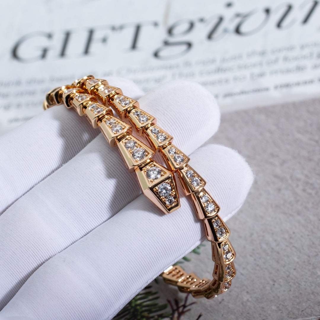 [Grace Jewelry]SERPENTI BRACELET 6.8MM PINK GOLD DIAMOND