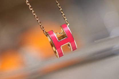 [Grace Jewelry]POP H PEDANT PINK GOLD