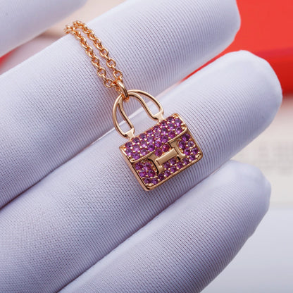 [Grace Jewelry]CONSTANCE PEDANT PURPLE DIAMOND NECKLACE