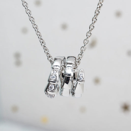 [Grace Jewelry]SERPENTI SILVER NECKLACE DIAMOND