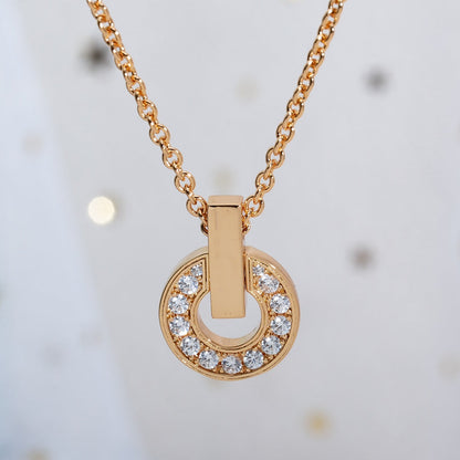 [Grace Jewelry]GARI NECKLACE PINK GOLD DIAMOND