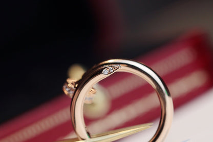 [Grace Jewelry]JUSTE RING 2.65MM PINK GOLD DIAMOND