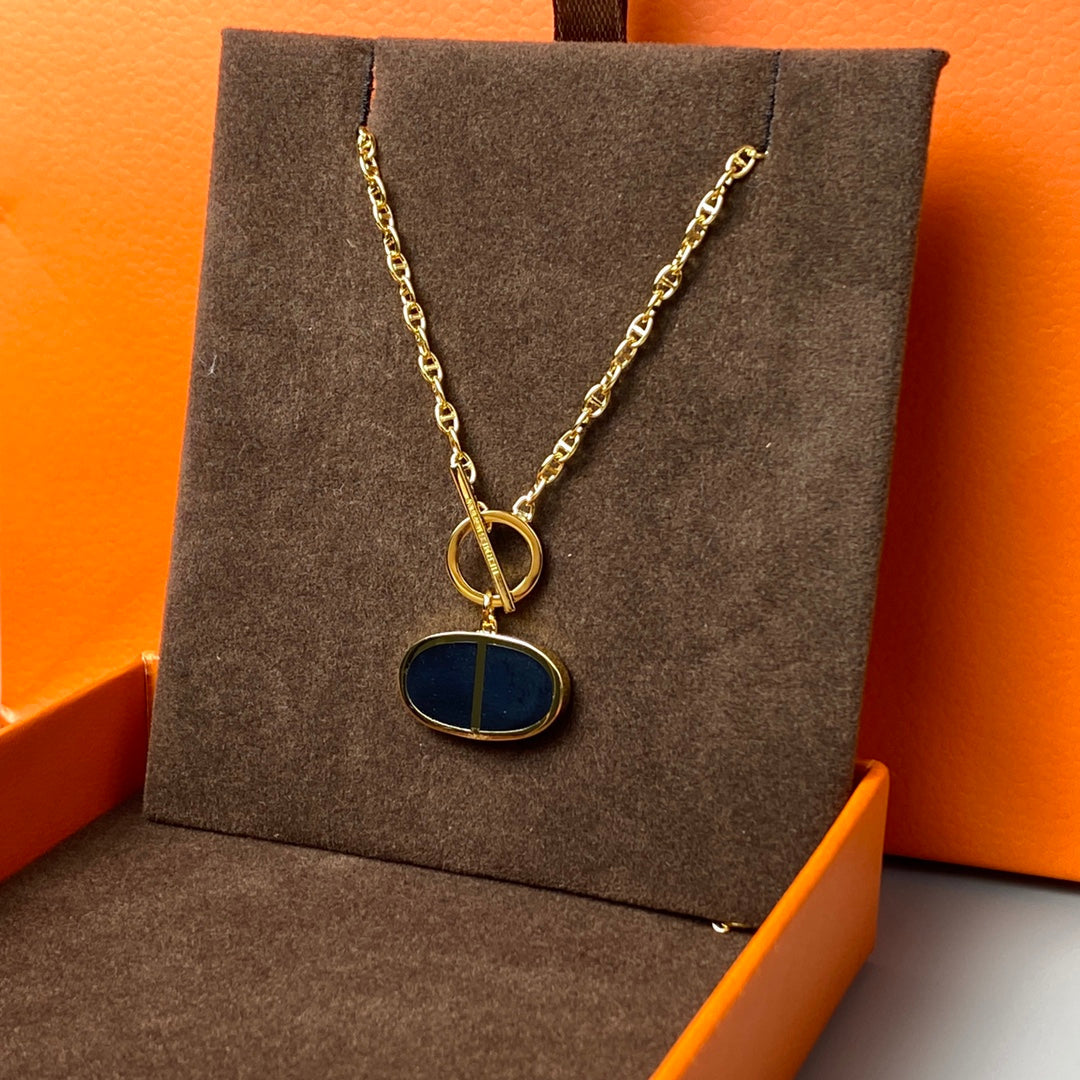 [Grace Jewelry]CHAINE VERSO BLACK CERAMIC NECKLACE