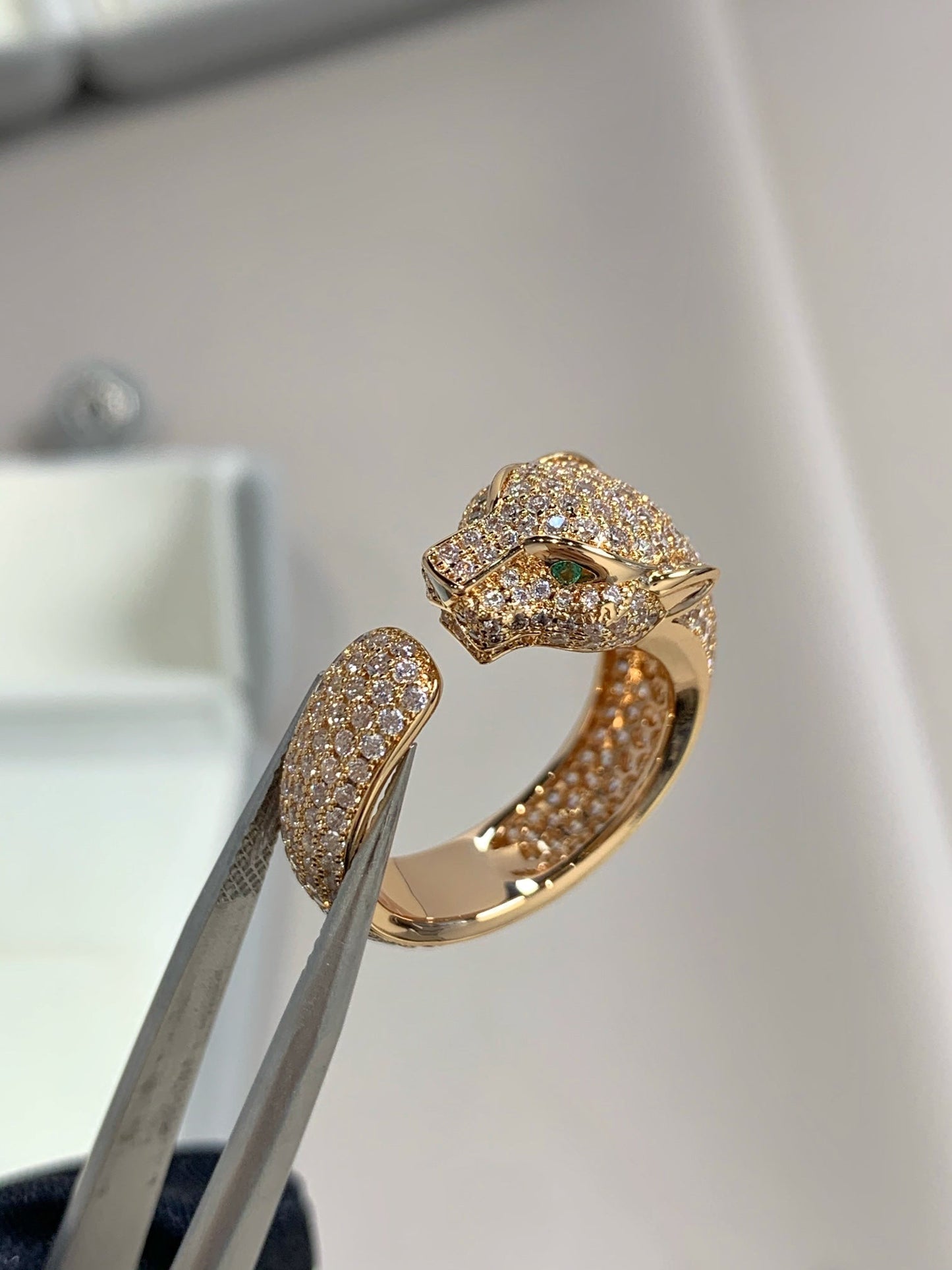 [Grace Jewelry]PANTHERE PINK GOLD DIAMOND RING