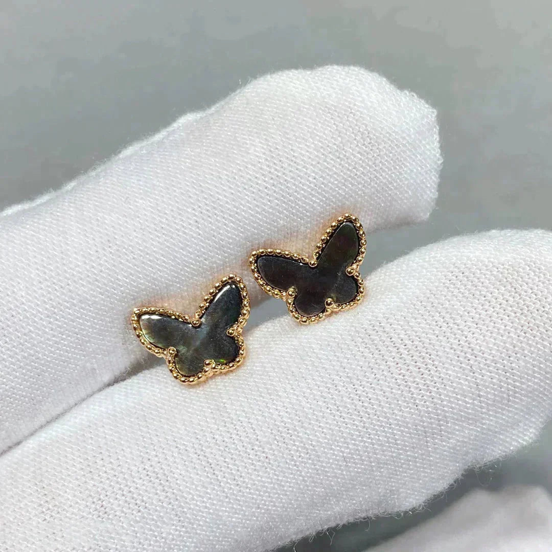 [Grace Jewelry]BUTTERFLY DARK MOP  EARRINGS