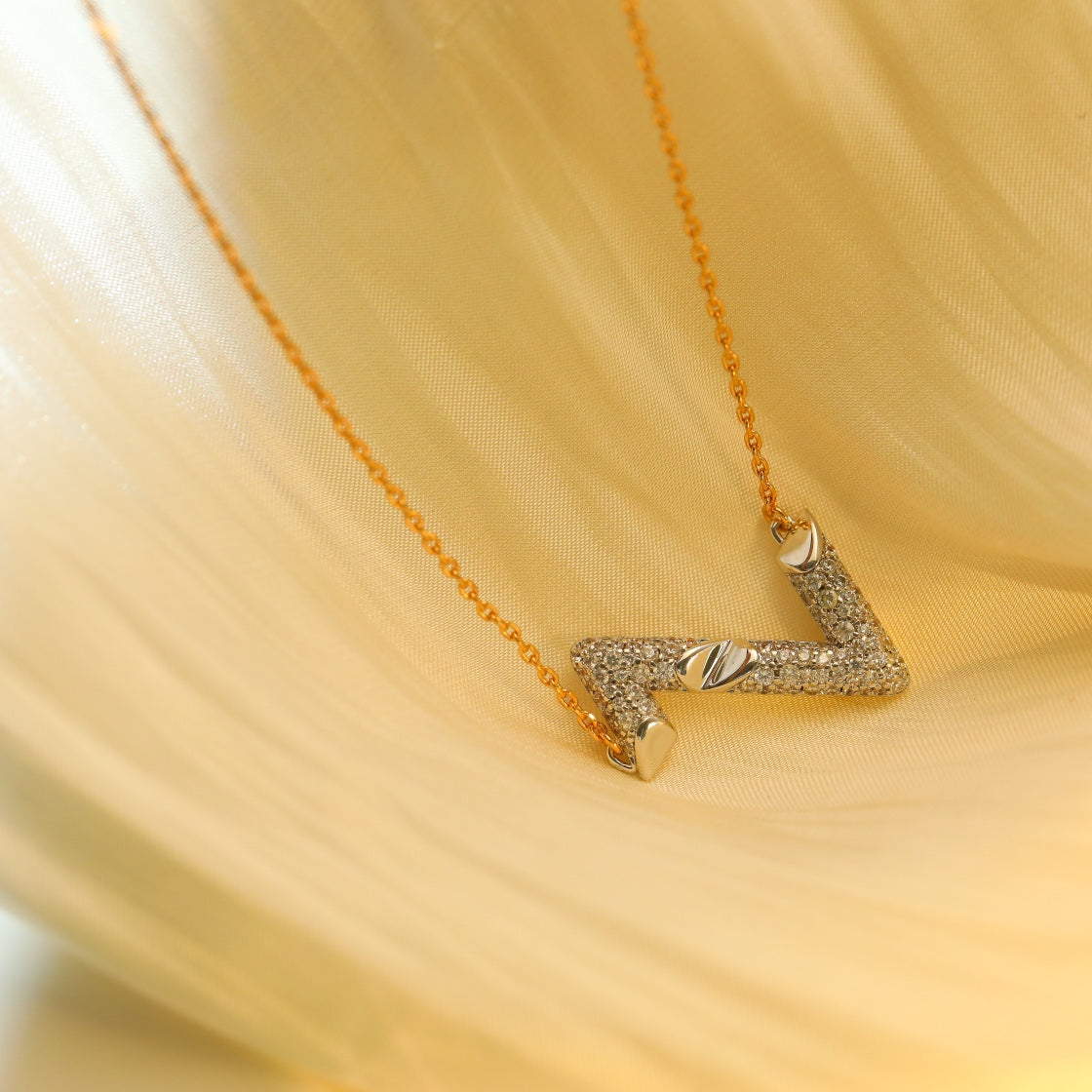 [Grace Jewelry]VOLT SILVER DIAMOND PEDANT NECKLACE