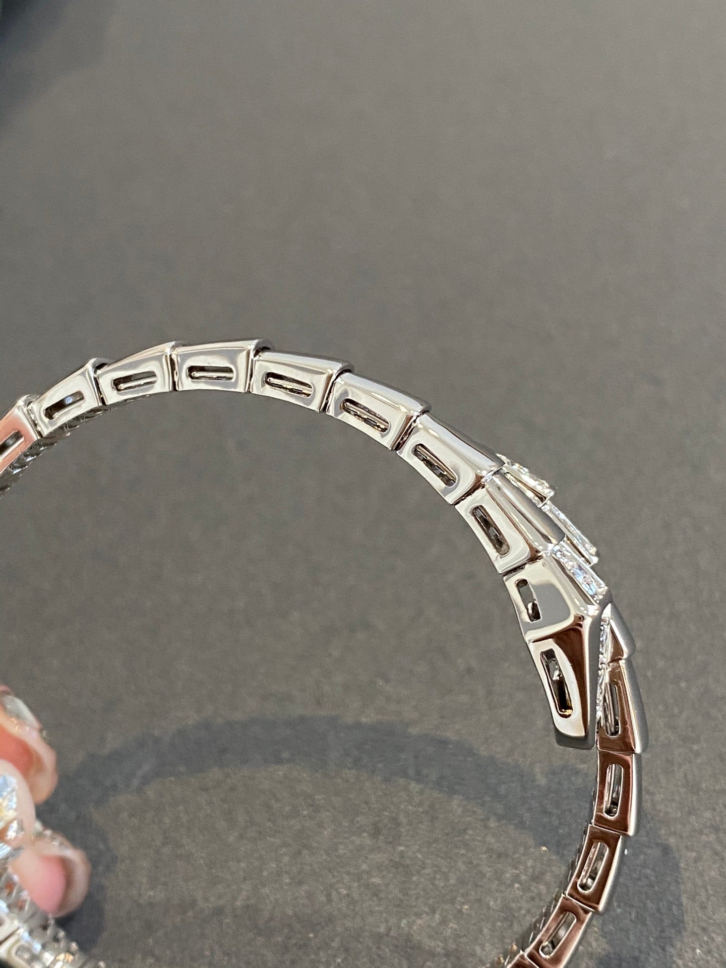 [Grace Jewelry]SERPENTI BRACELET DIAMONDS SILVER