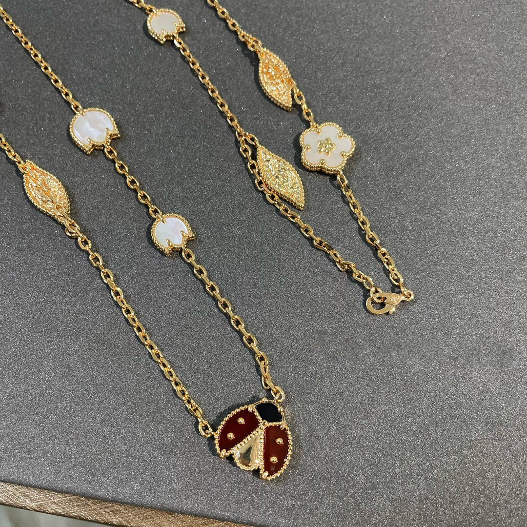 [Grace Jewelry]LUCKY SPRING 15 MOTIFS GOLD NECKLACE