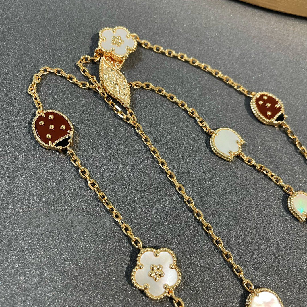 [Grace Jewelry]LUCKY SPRING 15 MOTIFS GOLD NECKLACE