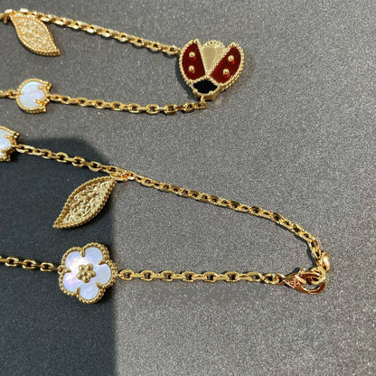 [Grace Jewelry]LUCKY SPRING 15 MOTIFS GOLD NECKLACE