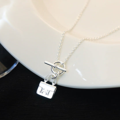 [Grace Jewelry]POP H PEDANT SILVER NECKLACE