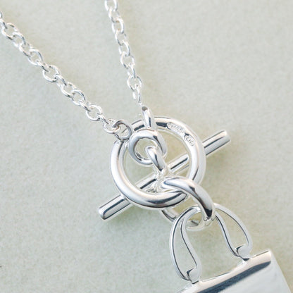 [Grace Jewelry]POP H PEDANT SILVER NECKLACE