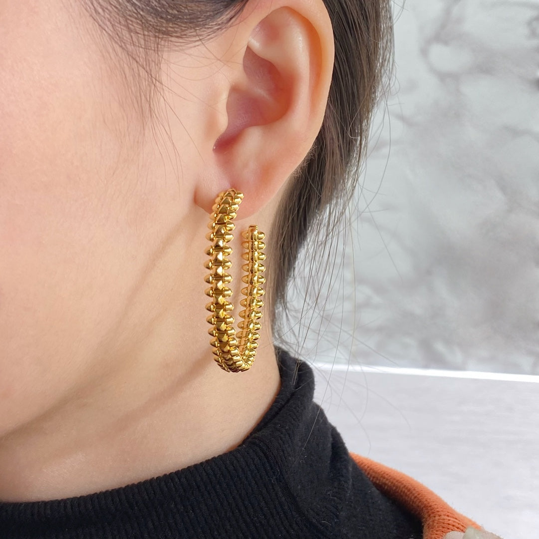 [Grace Jewelry]CLASH LARGE HOOP EARRINGS