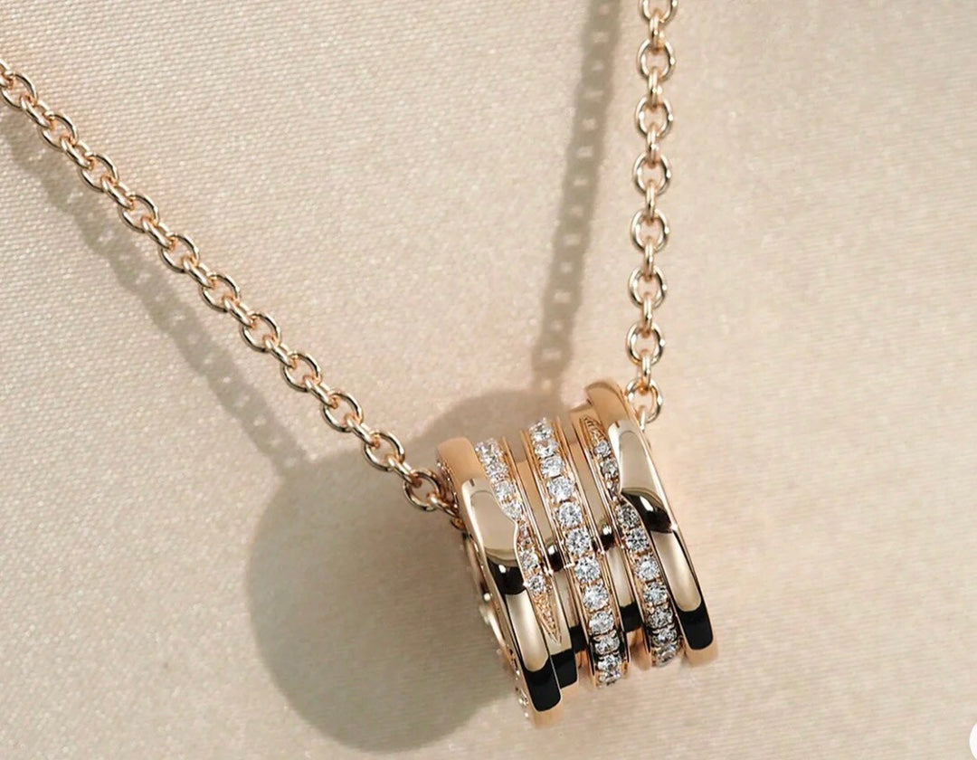 [Grace Jewelry]ZERO 1 PINK GOLD DIAMOND NECKLACE