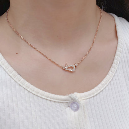 [Grace Jewelry]FORCE 10 PINK GOLD DIAMOND NECKLACE