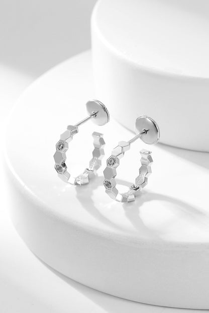 [Grace Jewelry]BEE LOVE DIAMOND HOOP EARRINGS