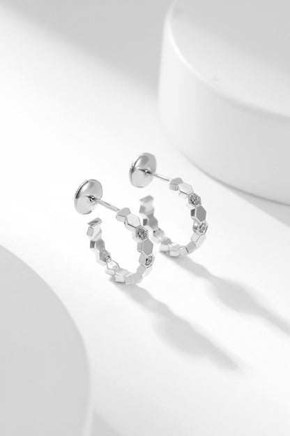 [Grace Jewelry]BEE LOVE DIAMOND HOOP EARRINGS