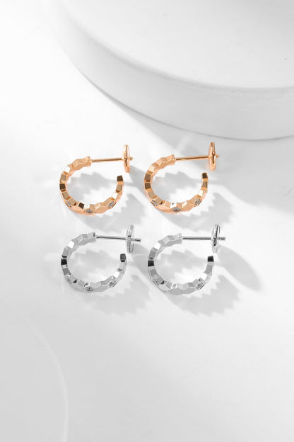 [Grace Jewelry]BEE LOVE DIAMOND HOOP EARRINGS