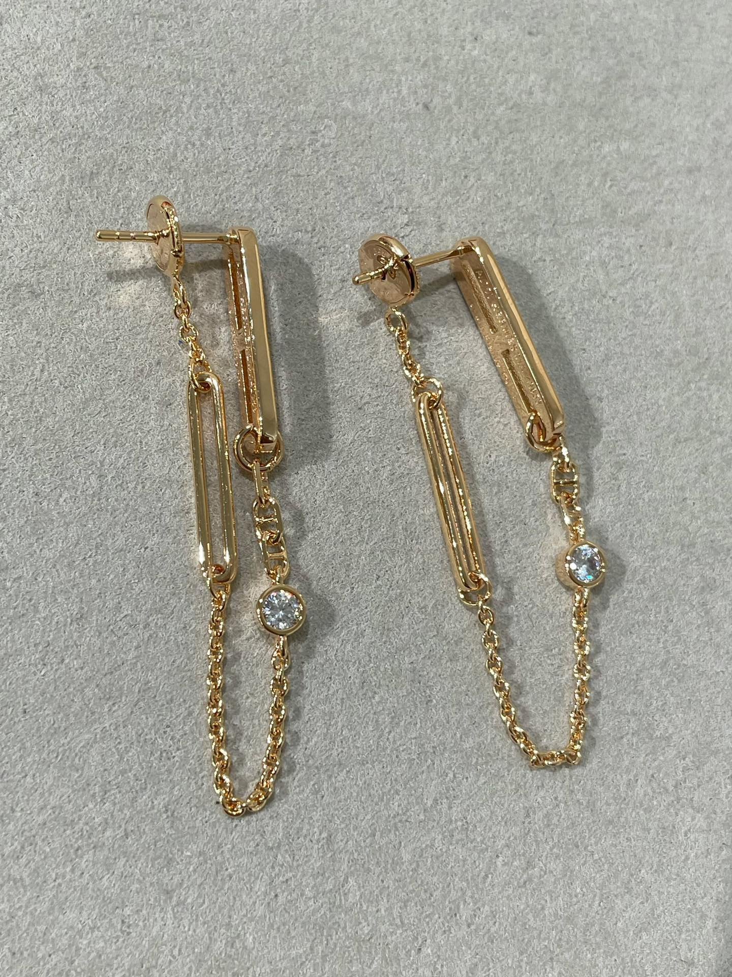 [Grace Jewelry]CHAINE CHAOS DIAMOND DROP EARRINGS