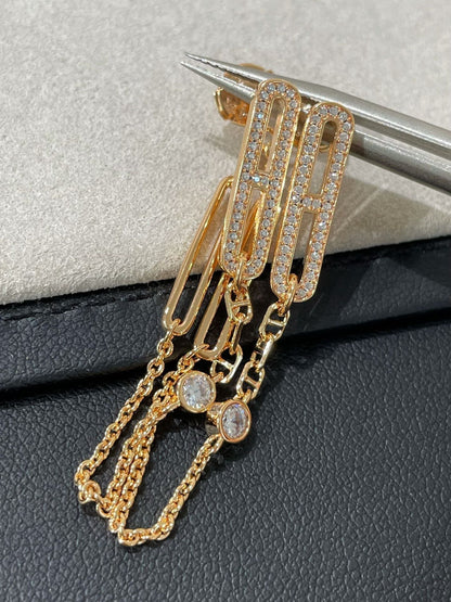 [Grace Jewelry]CHAINE CHAOS DIAMOND DROP EARRINGS