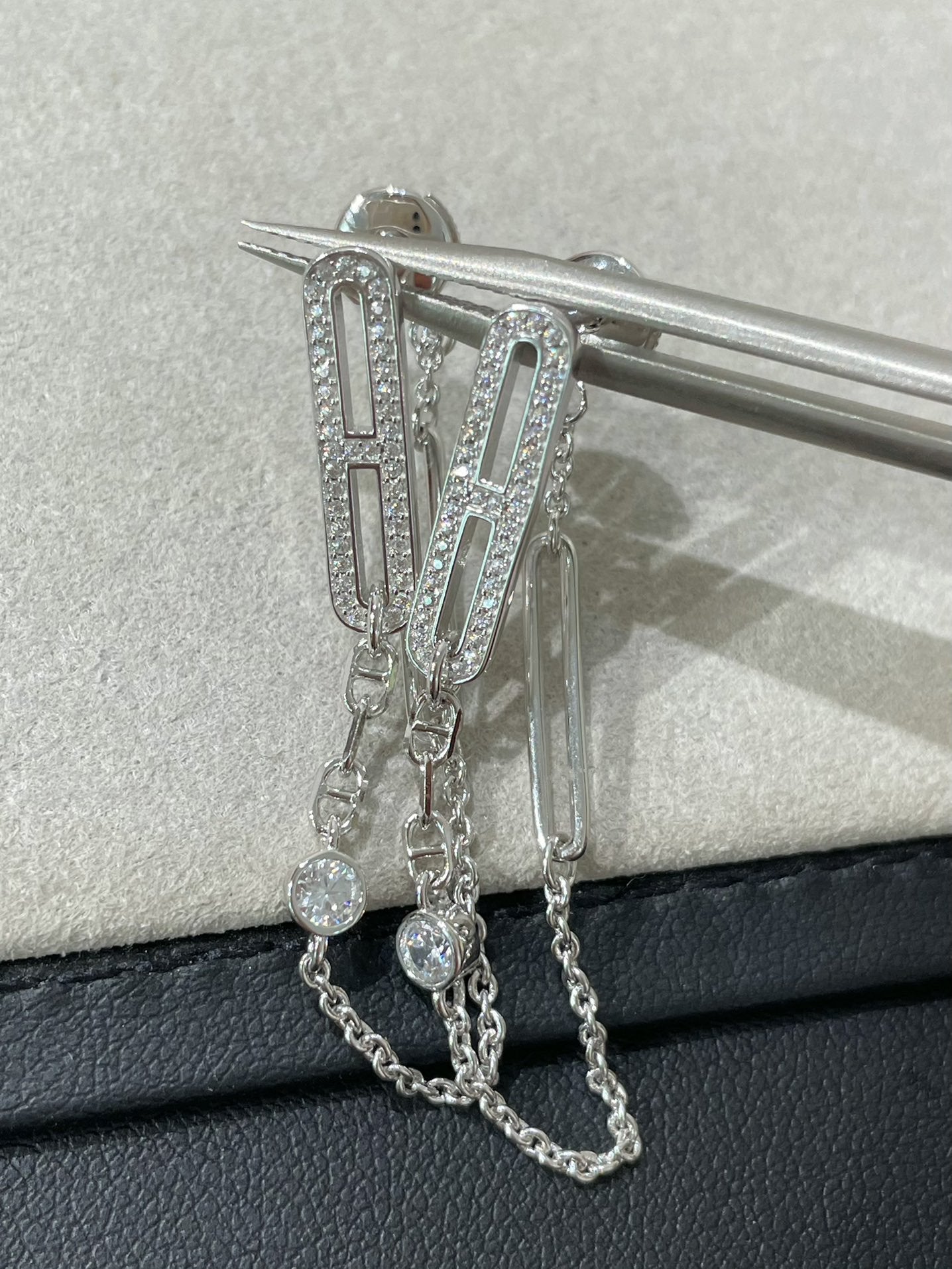 [Grace Jewelry]CHAINE CHAOS DIAMOND DROP EARRINGS