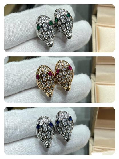 [Grace Jewelry]SERPENT DIAMOND STUD EARRINGS