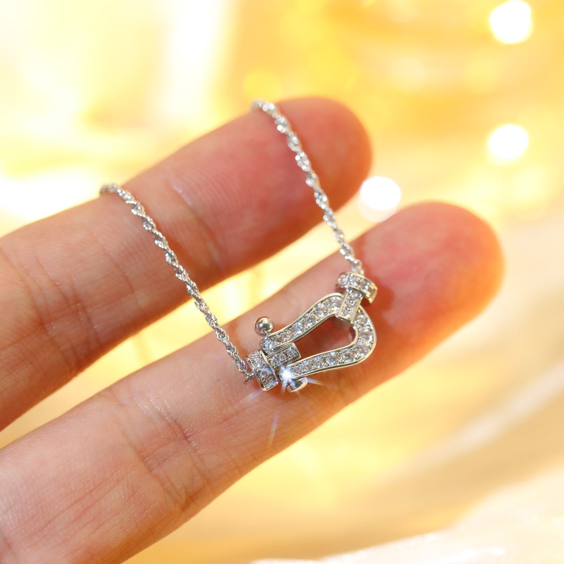 [Grace Jewelry]FORCE 10 DIAMOND SILVER NECKLACE MINI MODEL