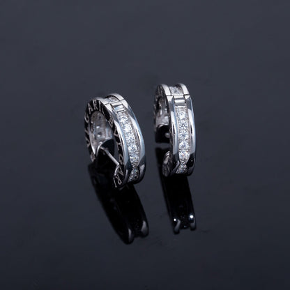 [Grace Jewelry]ZERO 1 MINI SILVER DIAMOND EARRINGS