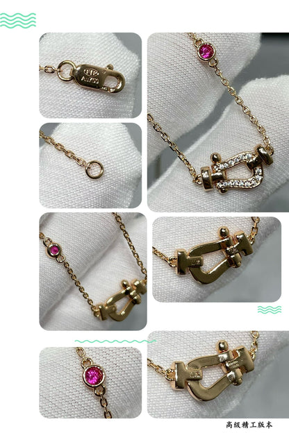 [Grace Jewelry]FORCE 10 DIAMOND PINK GOLD NECKLACE