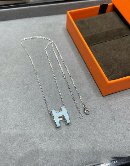 [Grace Jewelry]POP H SKY BLUE NECKLACE