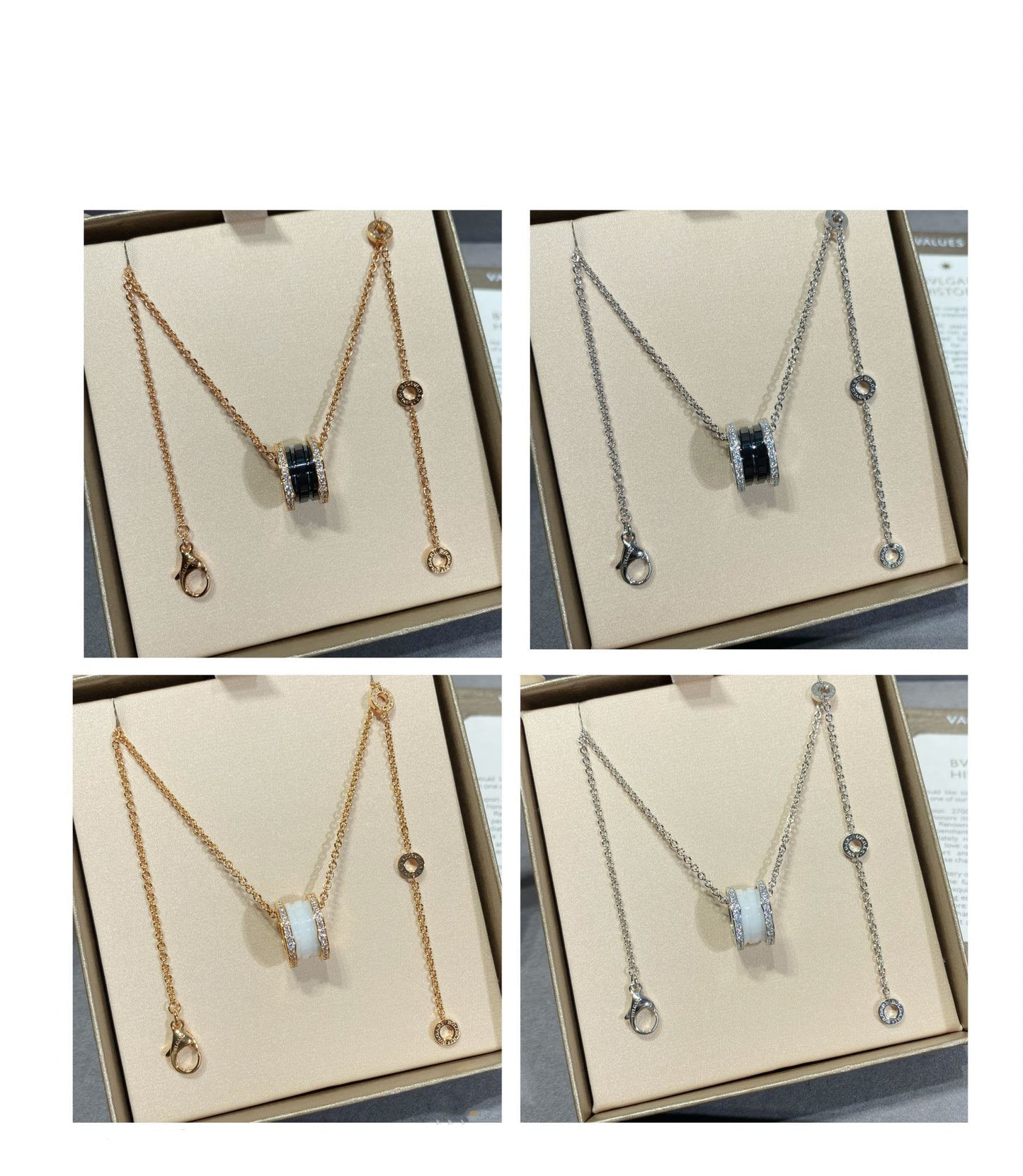 [Grace Jewelry]ZERO 1 DIAMOND CERAMIC NECKLACE