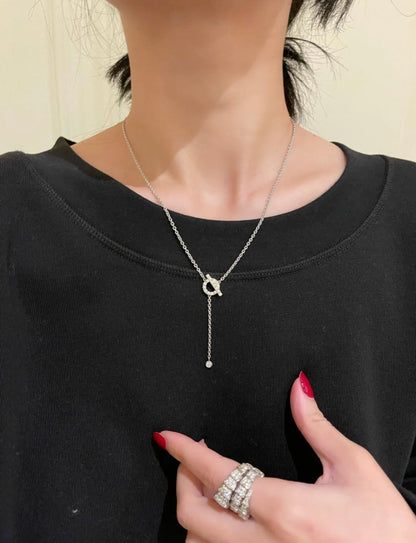 [Grace Jewelry]FINESSE SILVER DIAMOND NECKLACE