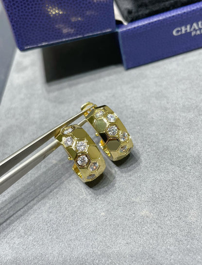 [Grace Jewelry]BEE LOVE DIAMOND HOOP EARRINGS