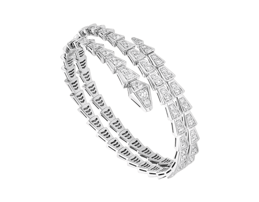 [Grace Jewelry]SERPENTI BRACELET SILVER DIAMOND DOUBLE ROW