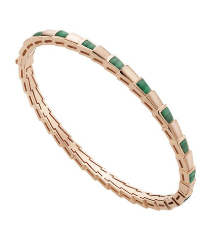 [Grace Jewelry]SERPENTI BRACELET PINK GOLD MALACHITE