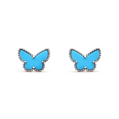 [Grace Jewelry]BUTTERFLY TURQUOISE EARRINGS SILVER