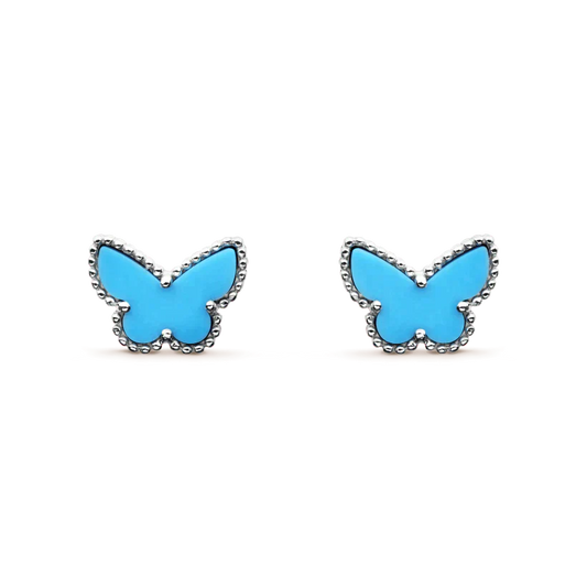 [Grace Jewelry]BUTTERFLY TURQUOISE EARRINGS SILVER