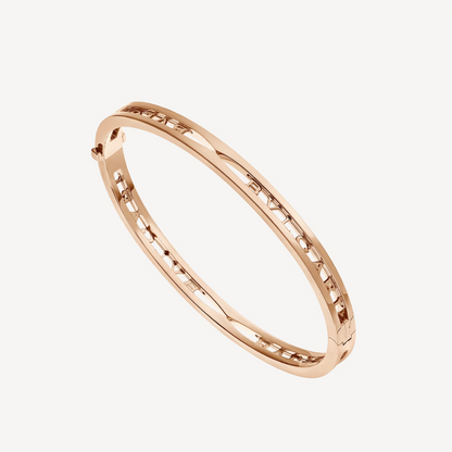 [Grace Jewelry]ZERO 1 SPIRAL LOGO PINK GOLD BRACELET