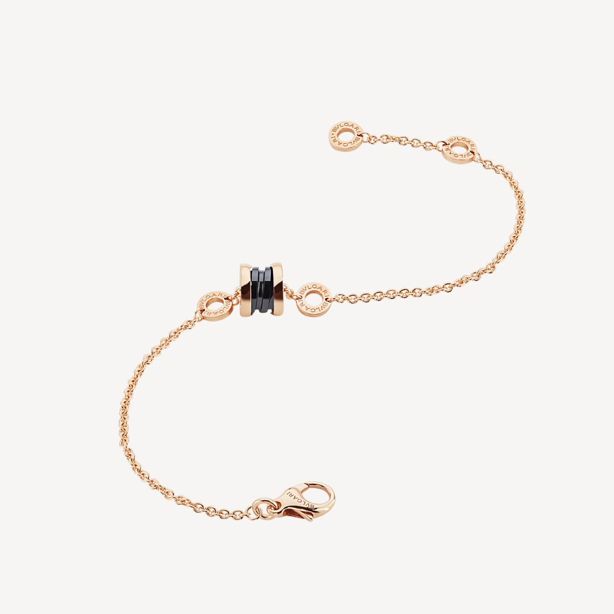 [Grace Jewelry]ZERO 1 SOFT PINK GOLD AND BLACK CERAMIC BRACELET