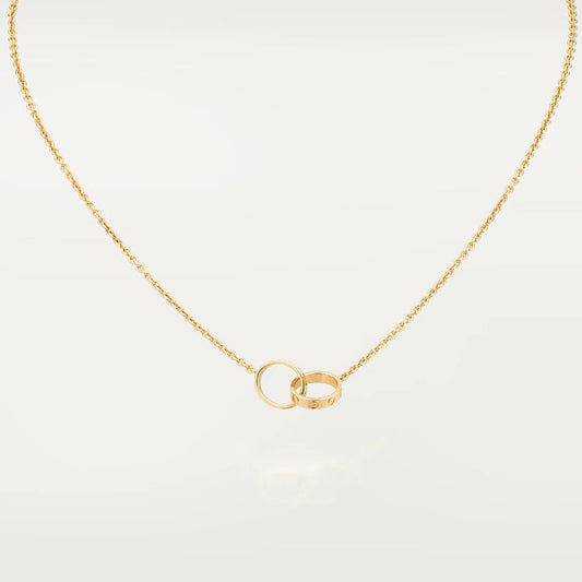 [Grace Jewelry]LOVE NECKLACE DOUBLE RING GOLD