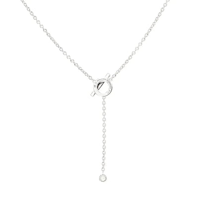 [Grace Jewelry]FINESSE SILVER DIAMOND NECKLACE