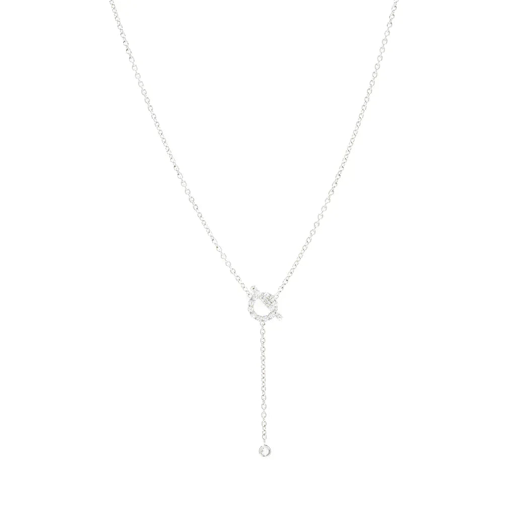 [Grace Jewelry]FINESSE SILVER DIAMOND NECKLACE