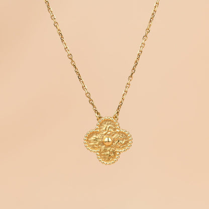 [Grace Jewelry]CLOVER 15MM  BRONZING NECKLACE