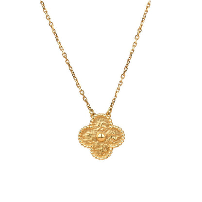 [Grace Jewelry]CLOVER 15MM  BRONZING NECKLACE